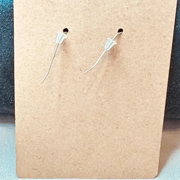 Stainless Steel Dangle Earrings w/Rutilated Quartz & Crackle Quartz - Picture 6 of 10